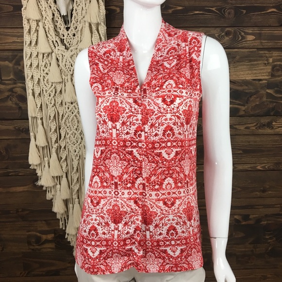 Laundry by Shelli Segal | Patterned Pleated Blouse‎ - Picture 6 of 7